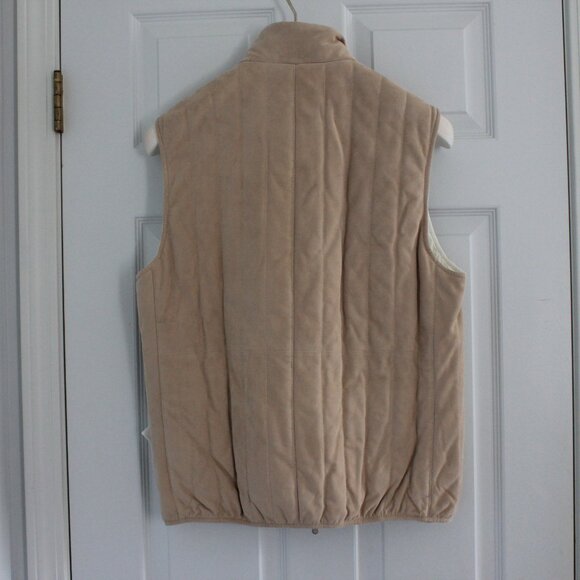 NWT Brunello Cucinelli Mens Suede Leather Gilet Vest, Small - Picture 2 of 8